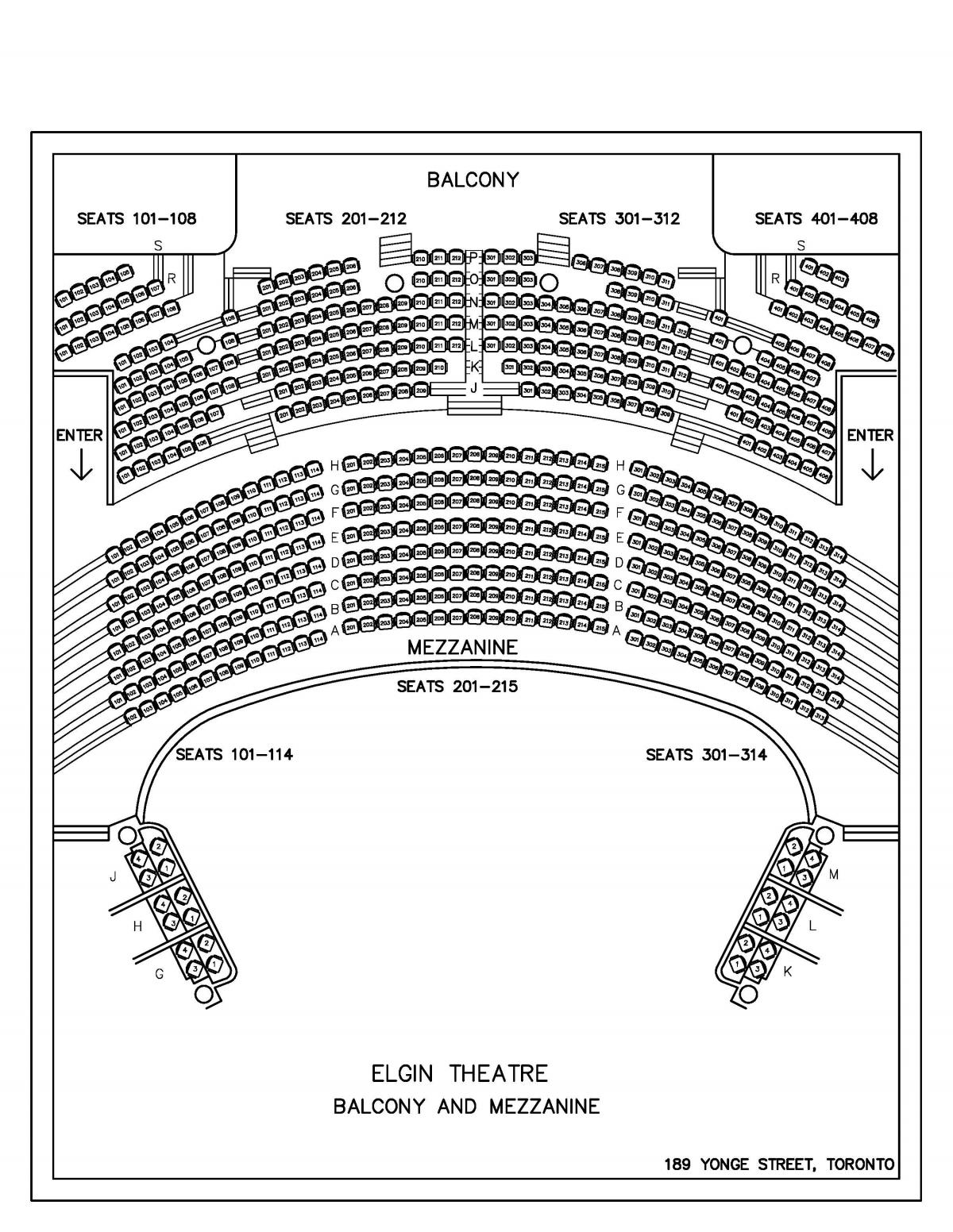Mapa ng Elgin At Taglamig Hardin Theatre