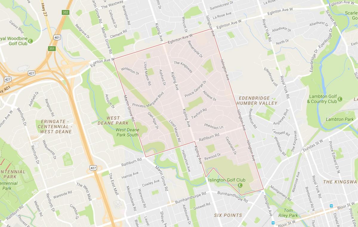 Mapa ng Princess Hardin kapitbahayan Toronto