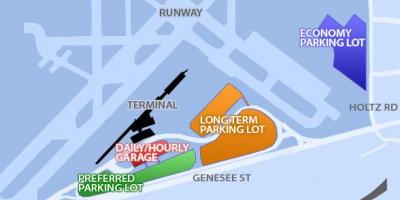 Mapa ng Buffalo Niagara airport parking