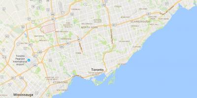 Mapa ng Humber Summit distrito Toronto