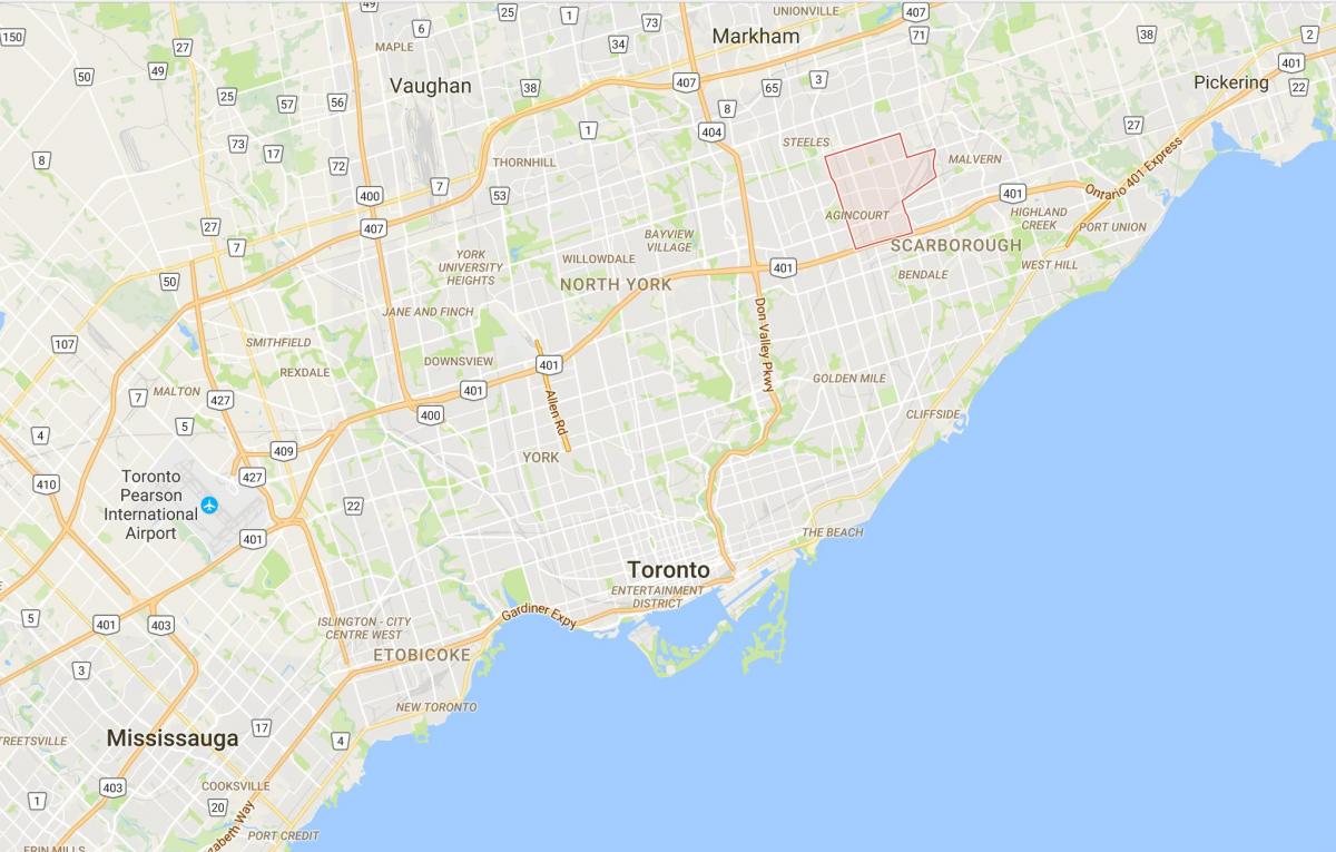Mapa ng Agincourt distrito Toronto