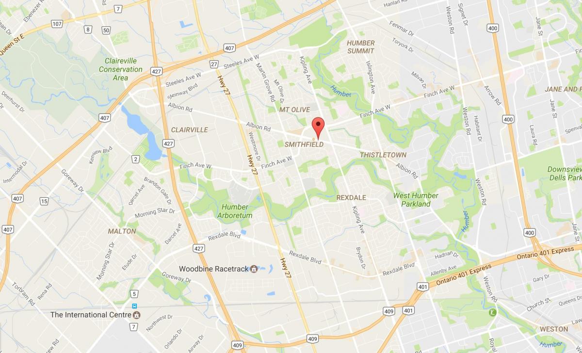 Mapa ng Albion kalsada Toronto