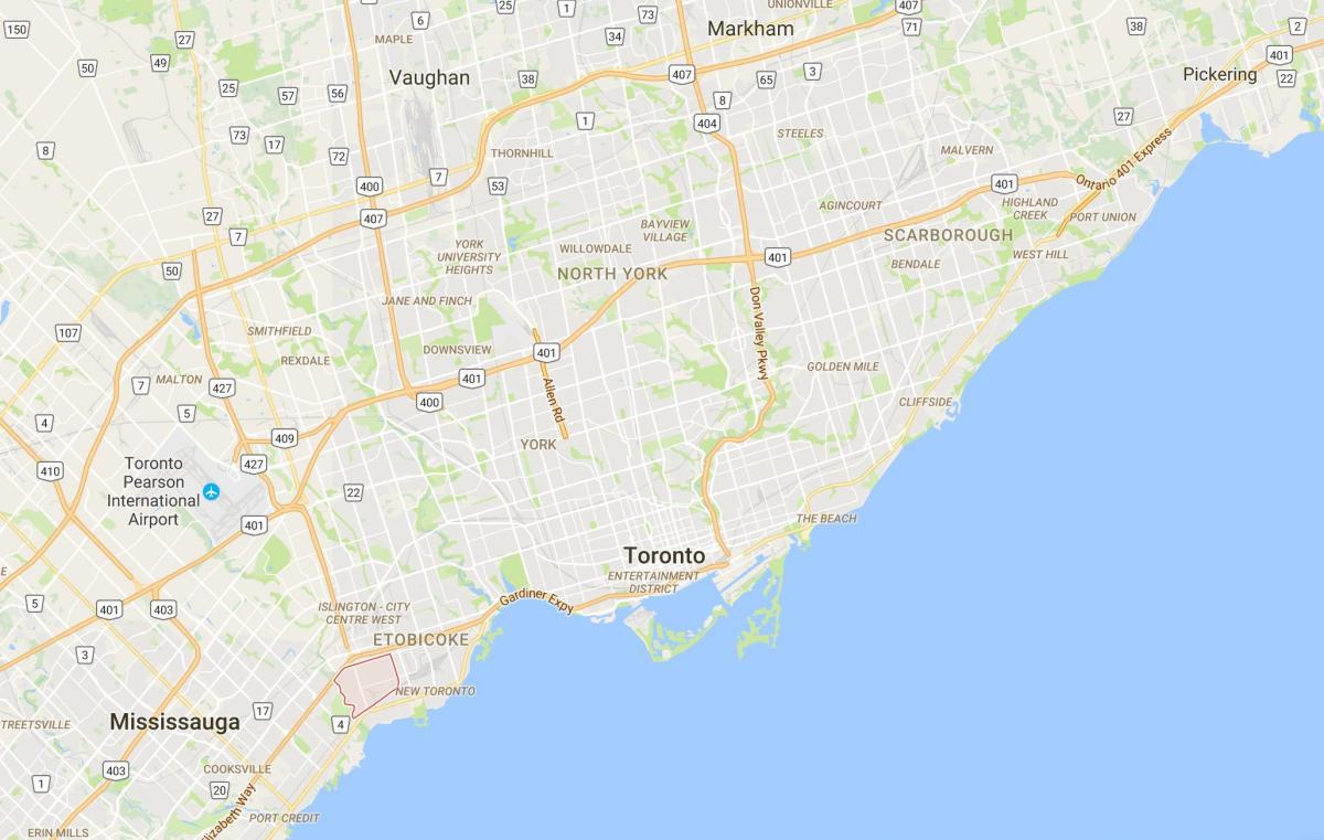 Mapa ng Alderwood Parkviewdistrict Toronto