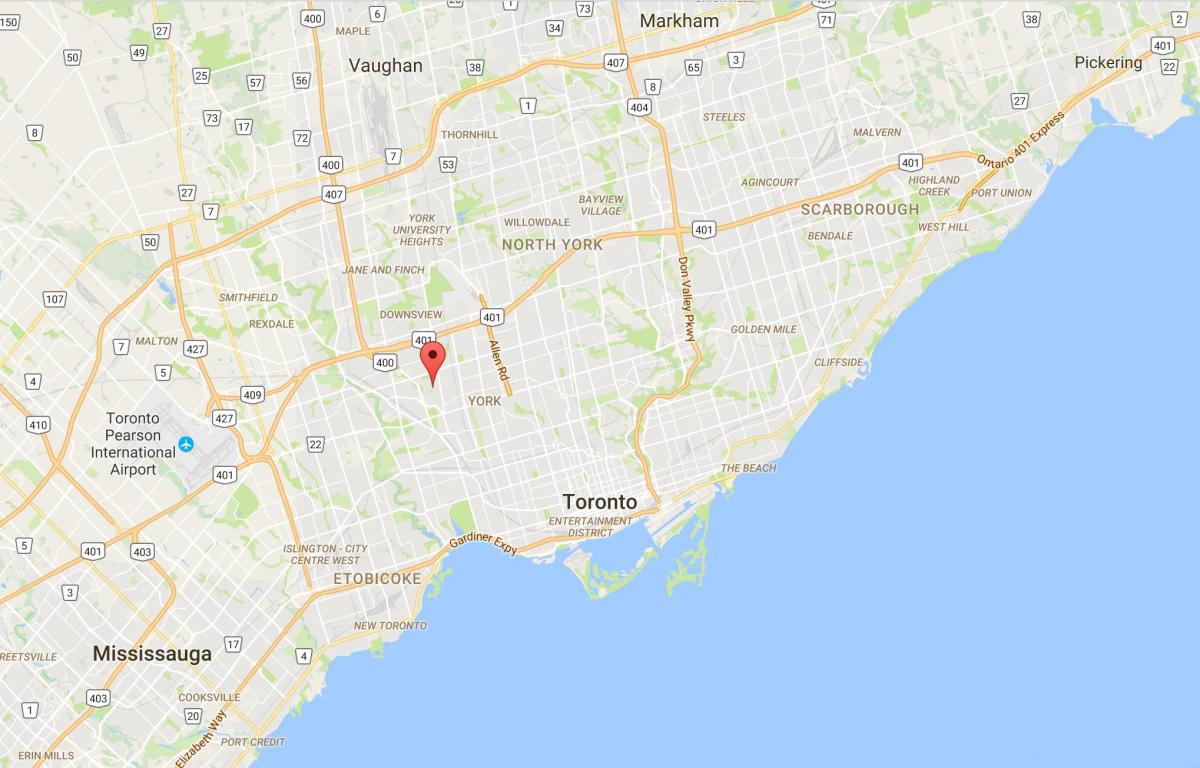 Mapa ng Amesbury distrito Toronto