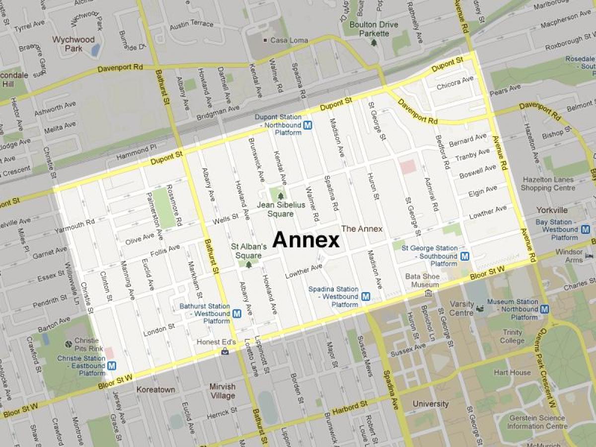 Mapa ng Annex Toronto