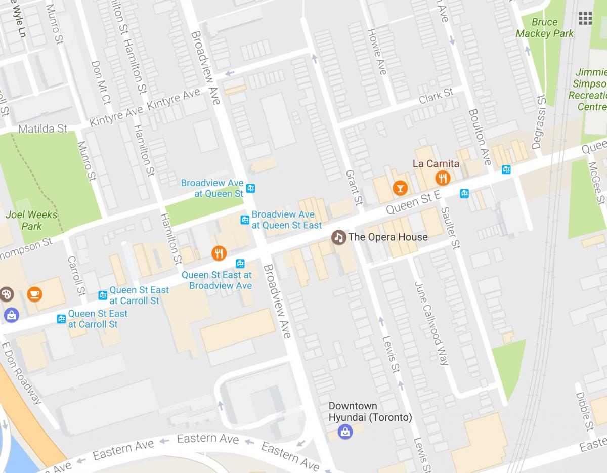 Mapa ng Opera House Toronto