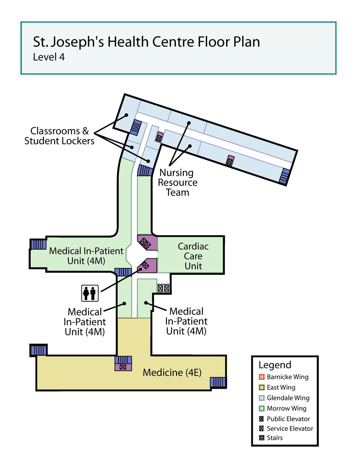 Mapa ng St. Joseph ' s Health centre sa Toronto antas 4