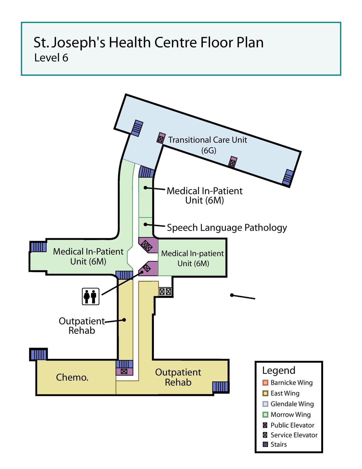Mapa ng St. Joseph ' s Health centre sa Toronto antas 6