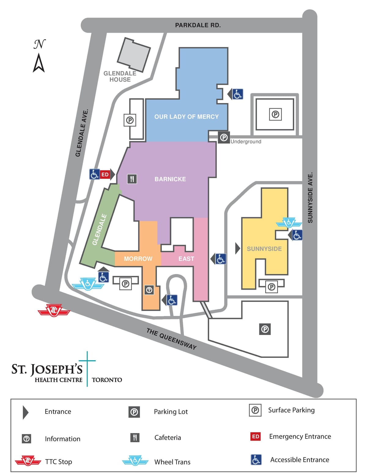Mapa ng St. Joseph ' s Health Centre sa Toronto