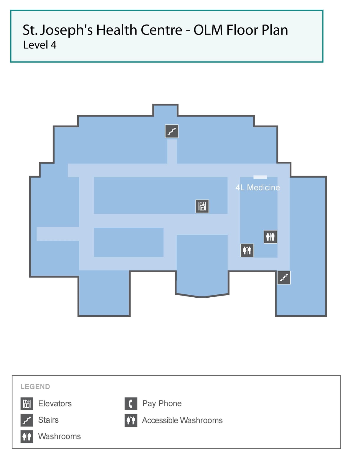 Mapa ng St. Joseph ' s Health centre sa Toronto OLM antas 4