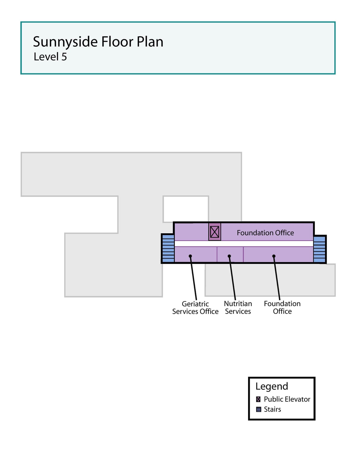Mapa ng St. Joseph ' s Health centre sa Toronto Sunnyside antas 5