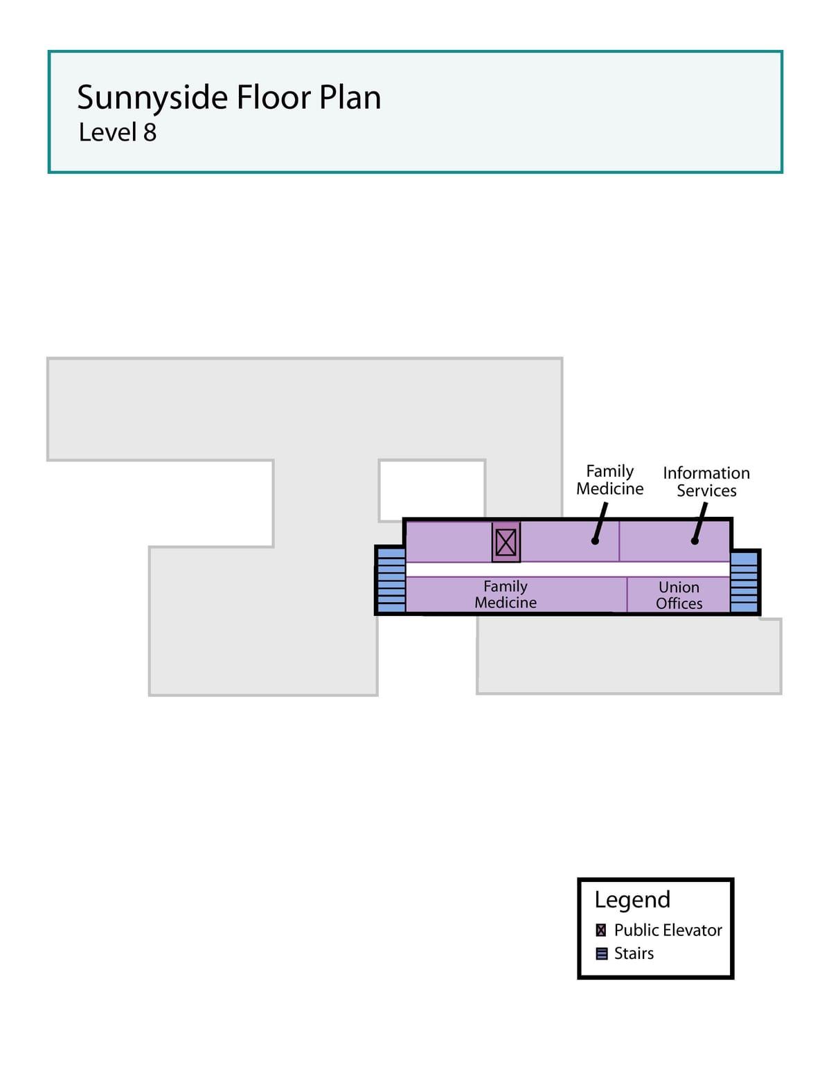 Mapa ng St. Joseph ' s Health centre sa Toronto Sunnyside antas 8