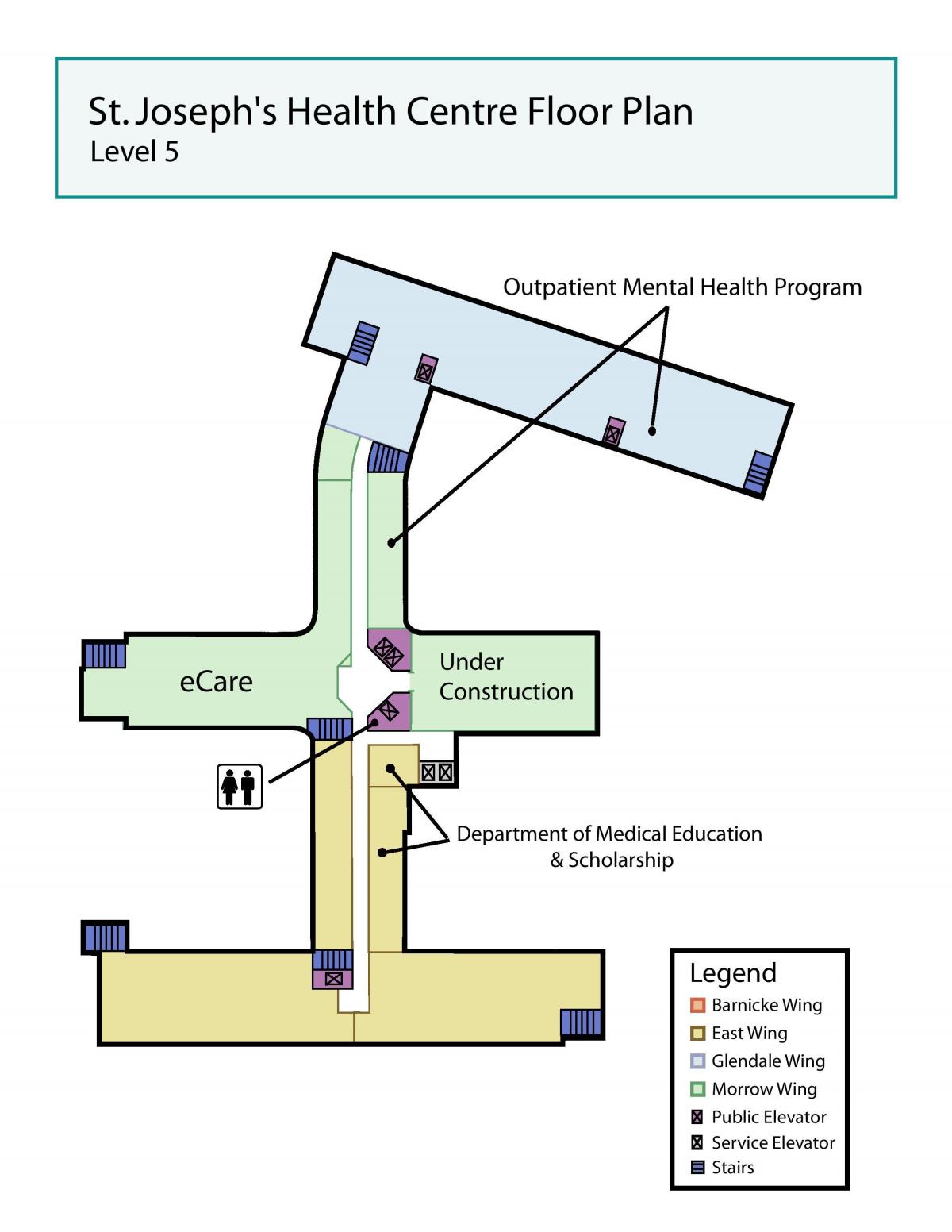 Mapa ng St. Joseph ' s Health centre sa Toronto antas 5