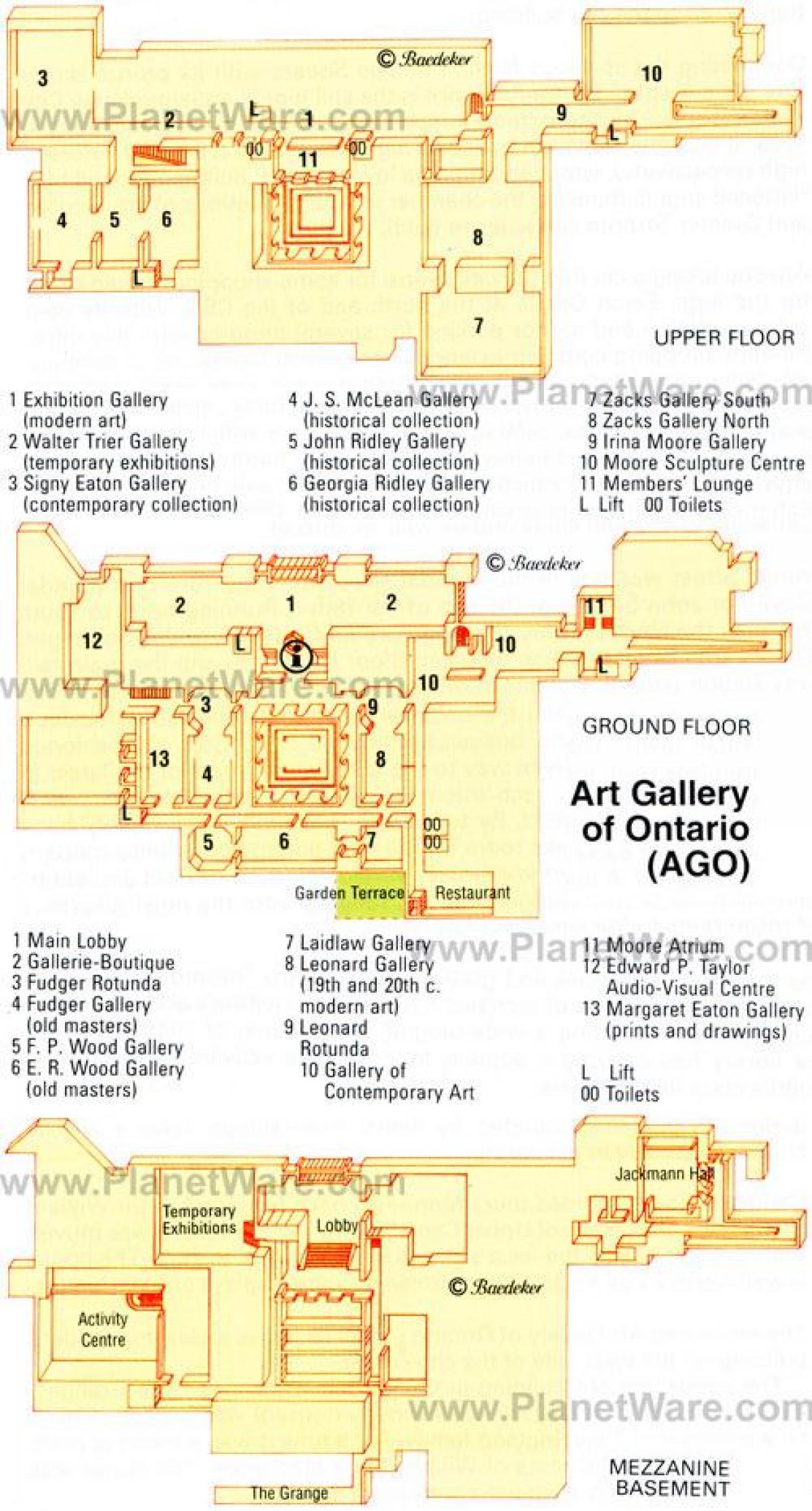 Mapa ng Art Gallery ng Ontario