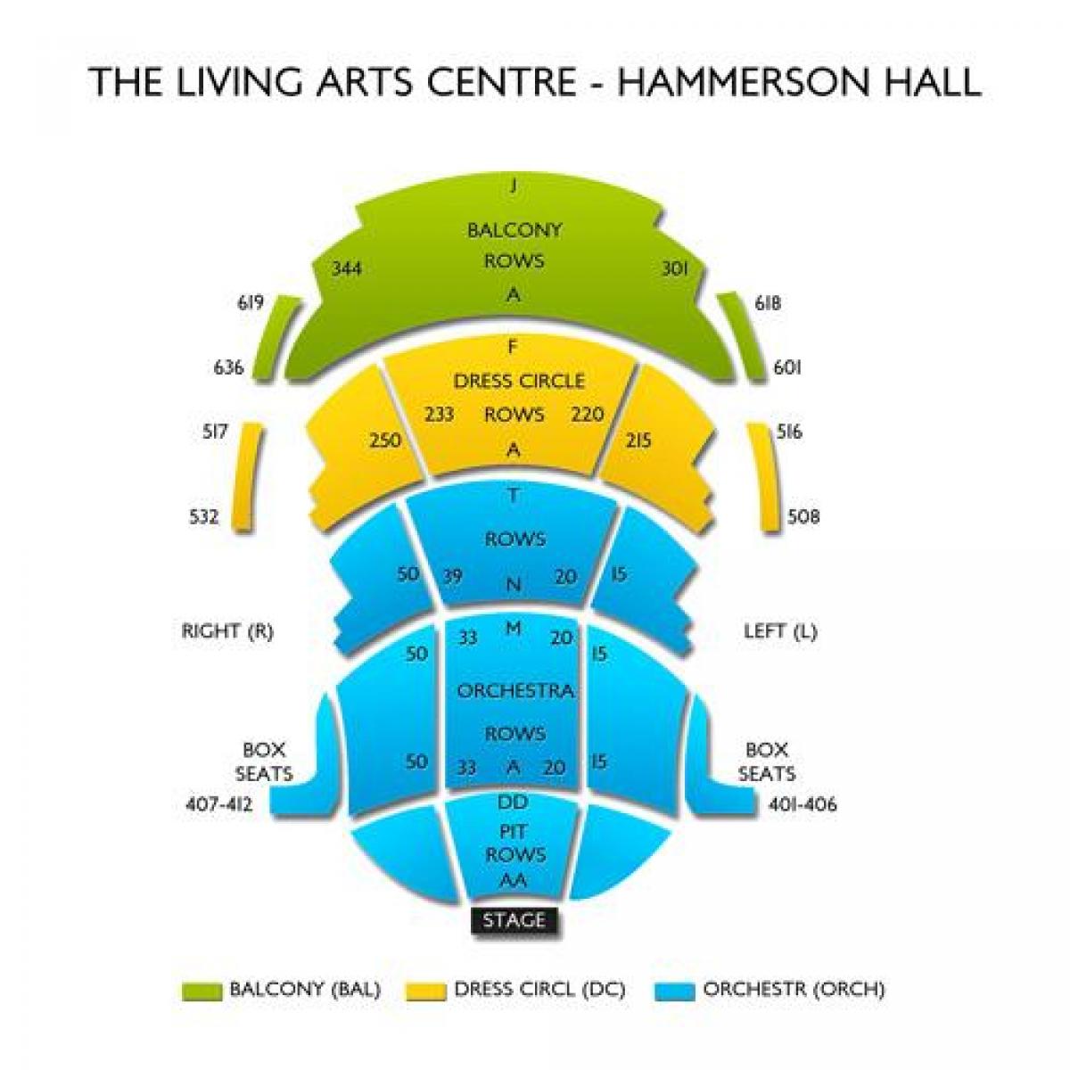 Mapa ng Pamumuhay Arts Centre Hammerson hall