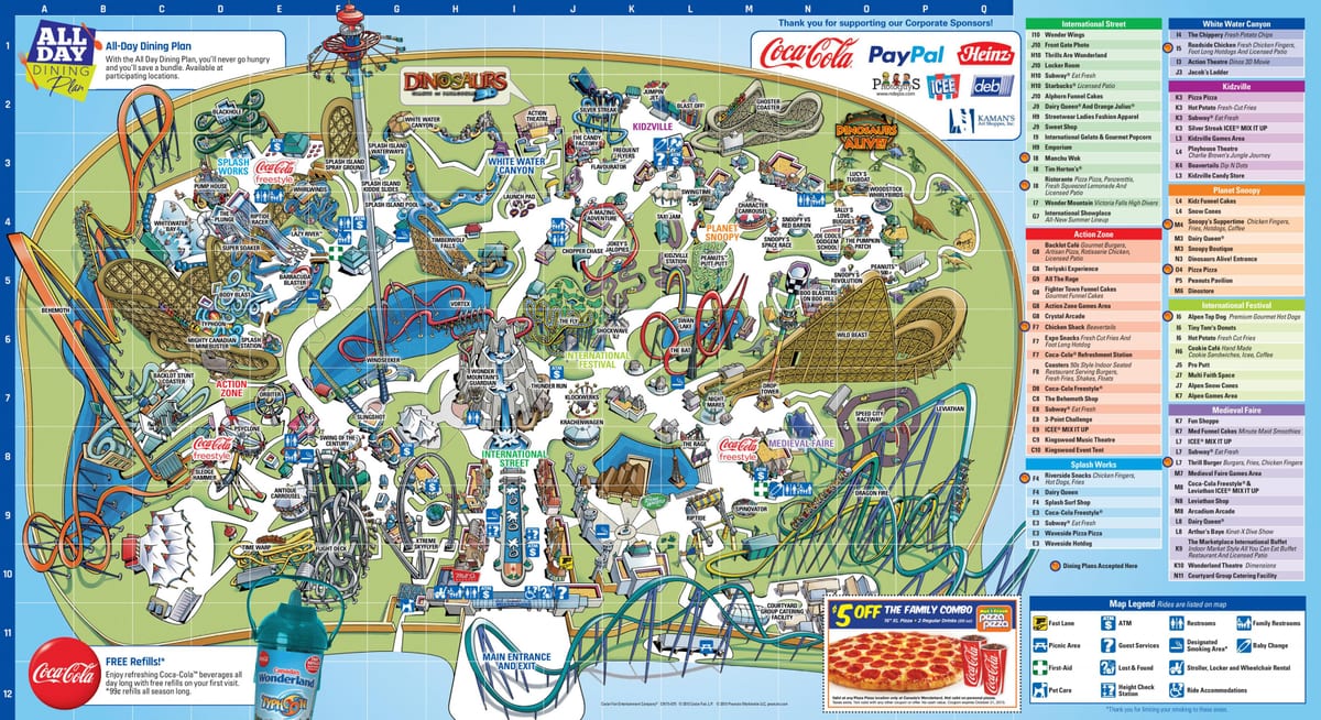 Mapa ng Canada ' s wonderland