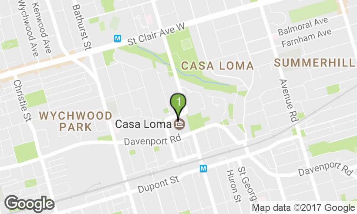 Mapa ng Casa Loma Toronto