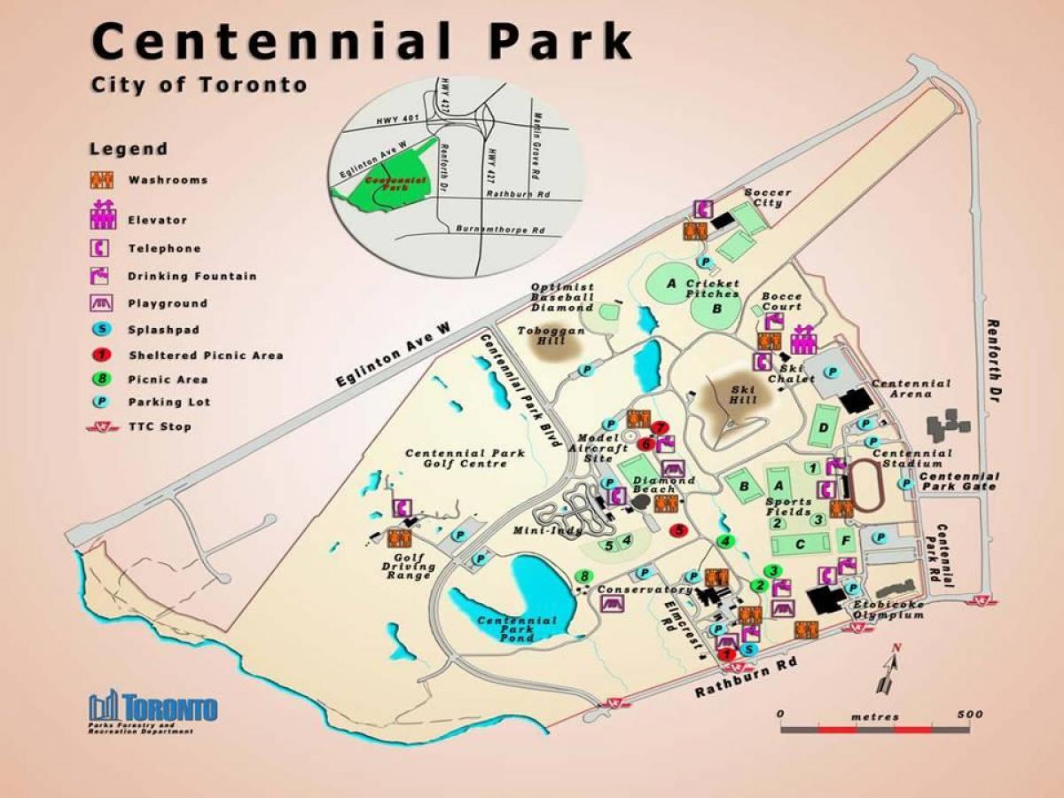 Mapa ng Centennial Park Greenhouse Toronto
