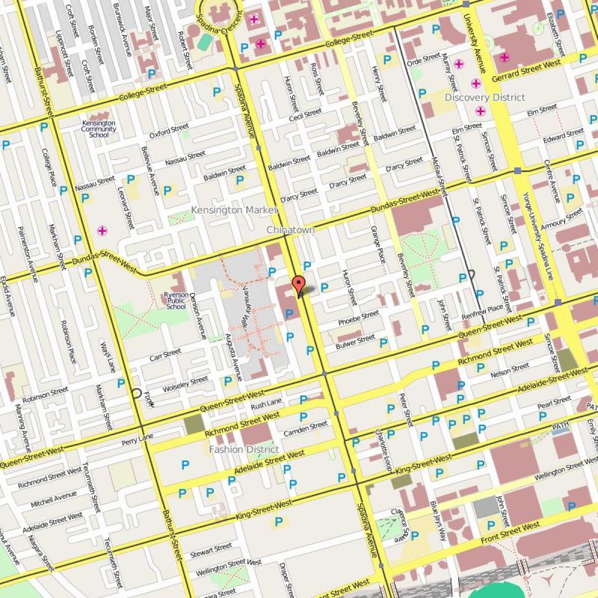 Mapa ng Chinatown Toronto