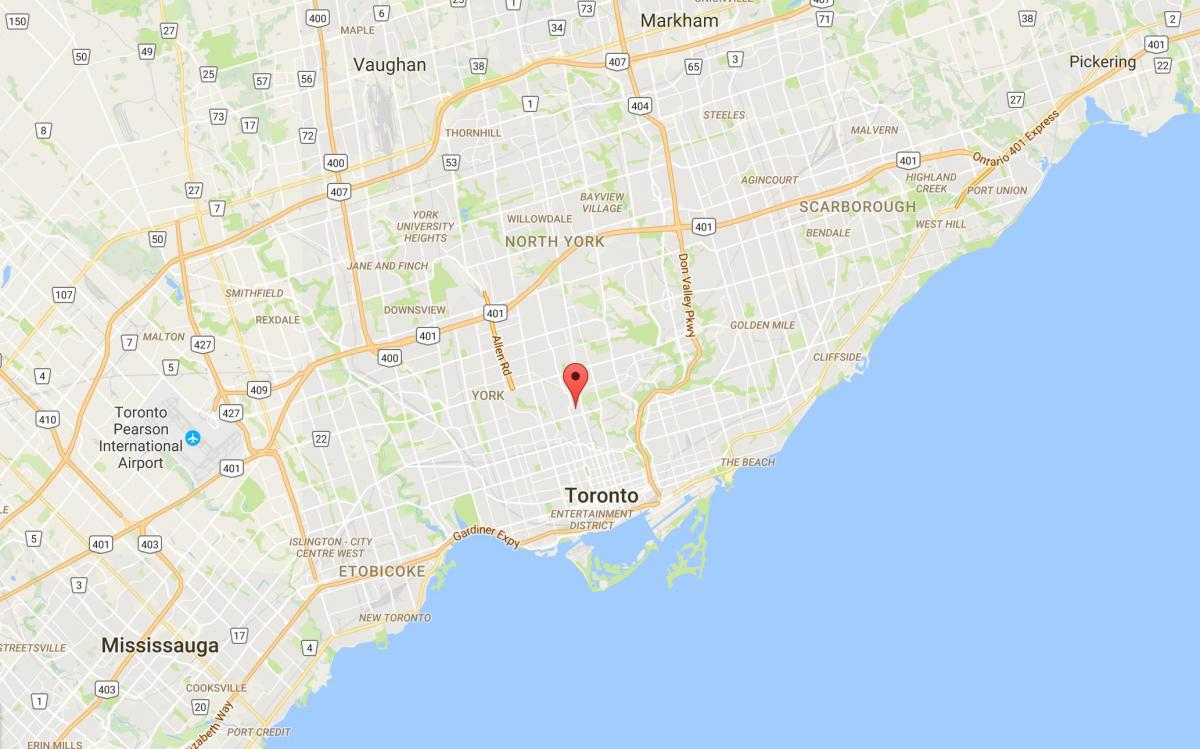Mapa ng Deer Park distrito Toronto