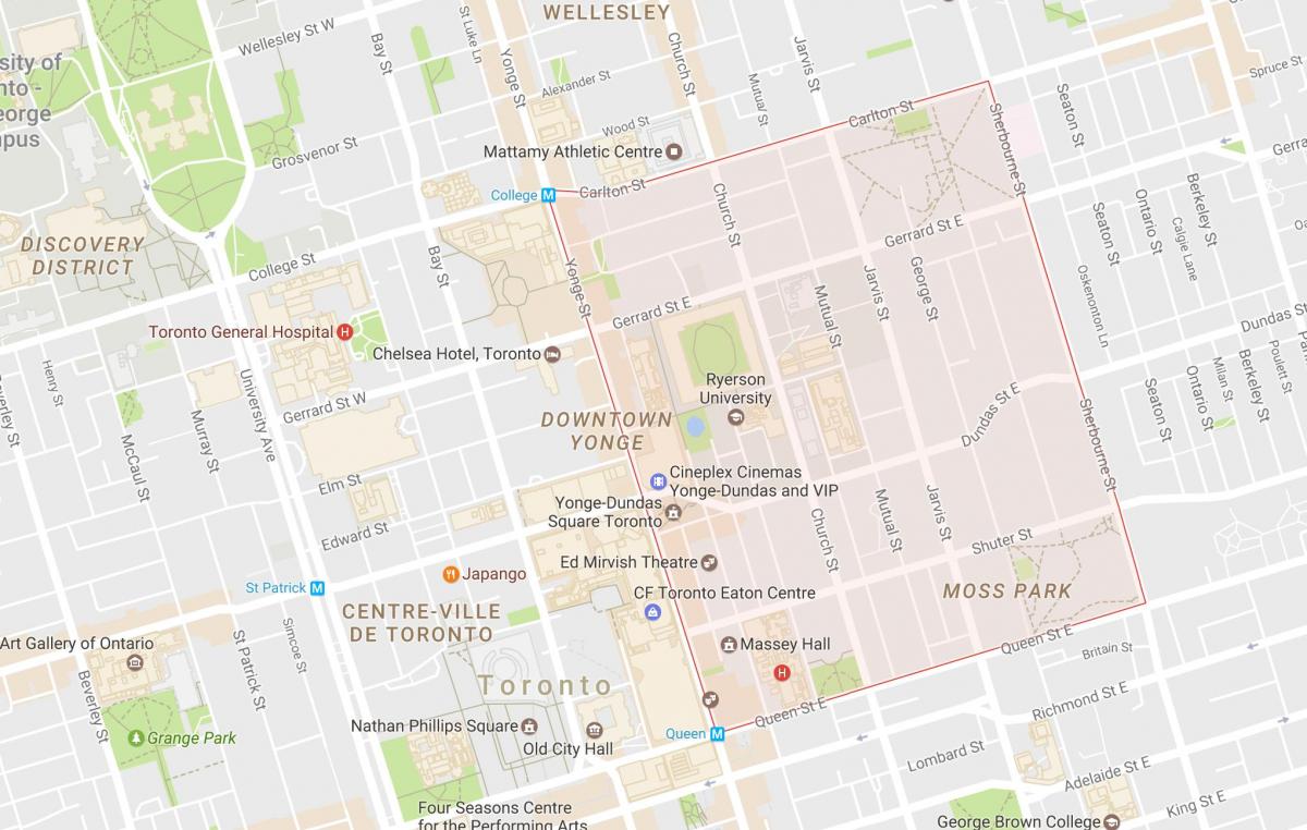 Mapa ng Hardin Distrito ng Lungsod ng Toronto