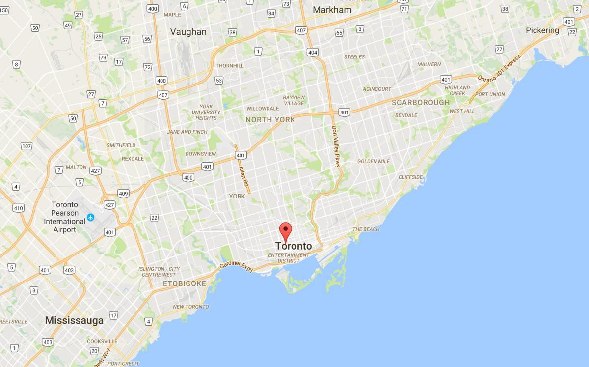 Mapa ng Grange Park distrito Toronto