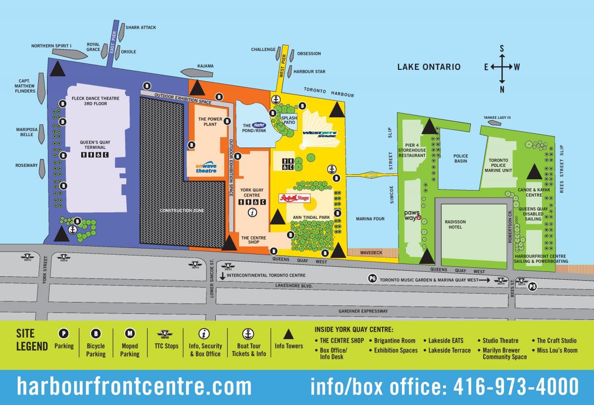 Mapa ng Harbourfront Centre