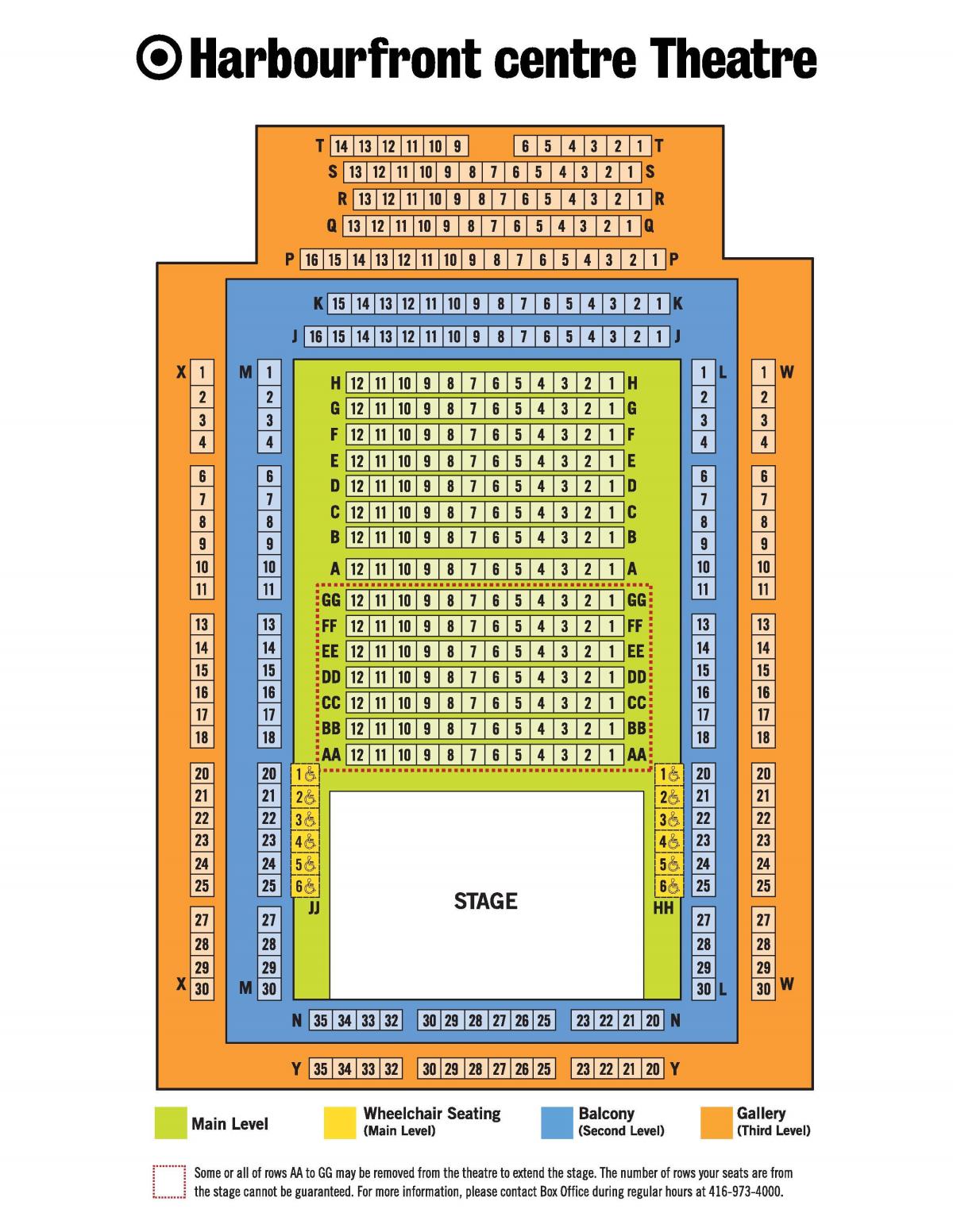 Mapa ng Harbourfront Centre theatre