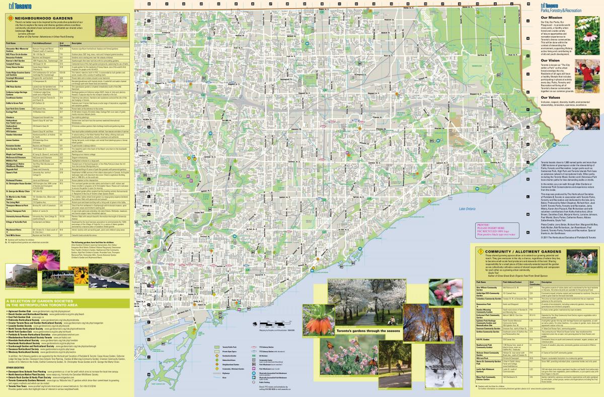 Mapa ng hardin Toronto east