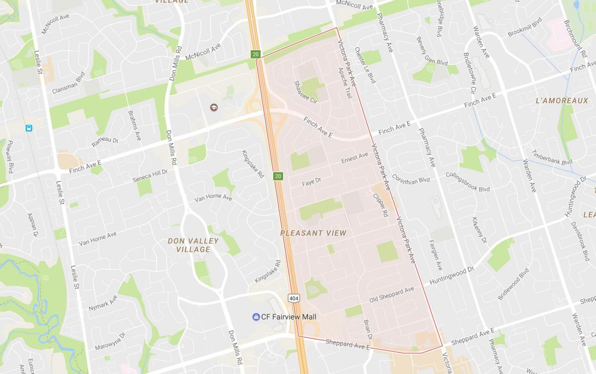 Mapa ng mga Kaaya-ayang Tingnan ang kapaligiran Toronto
