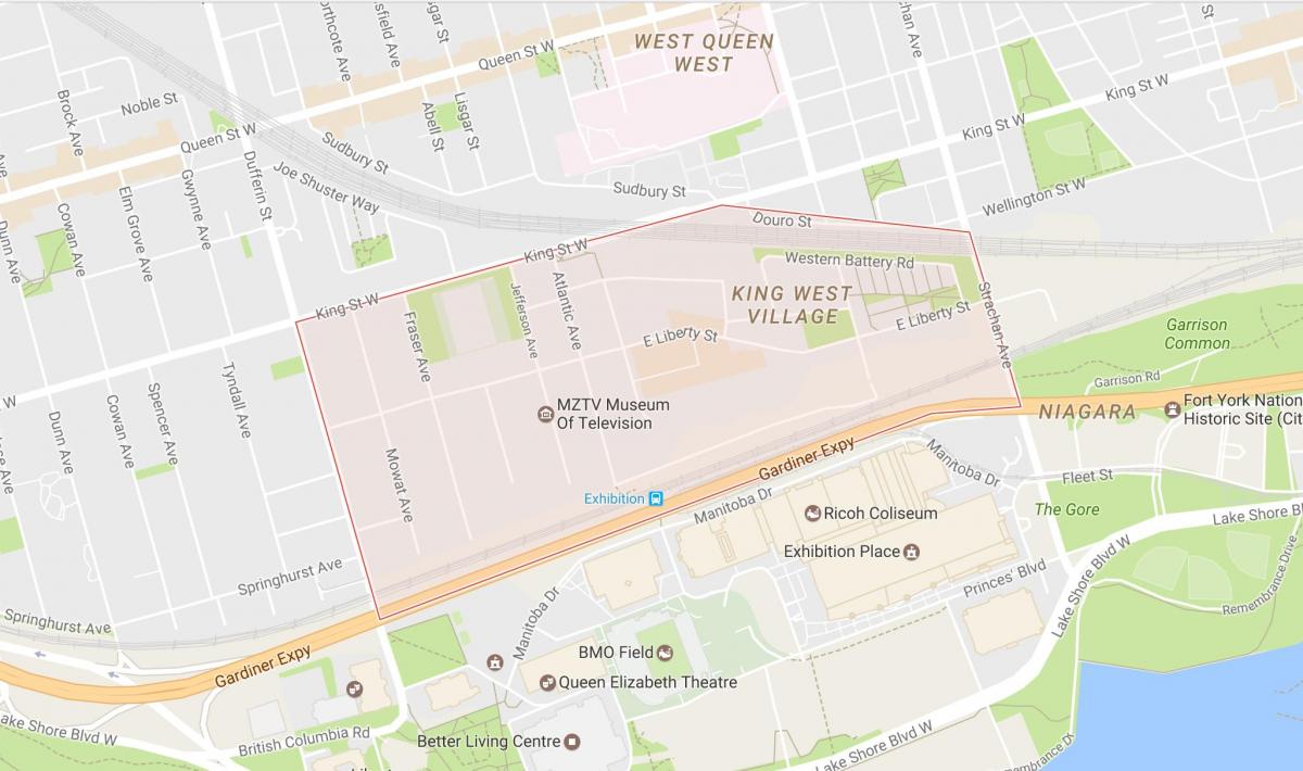 Mapa ng Kalayaan Village kapitbahayan Toronto