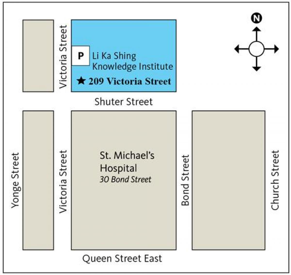 Mapa ng Li Ka Shing Kaalaman Institute Toronto