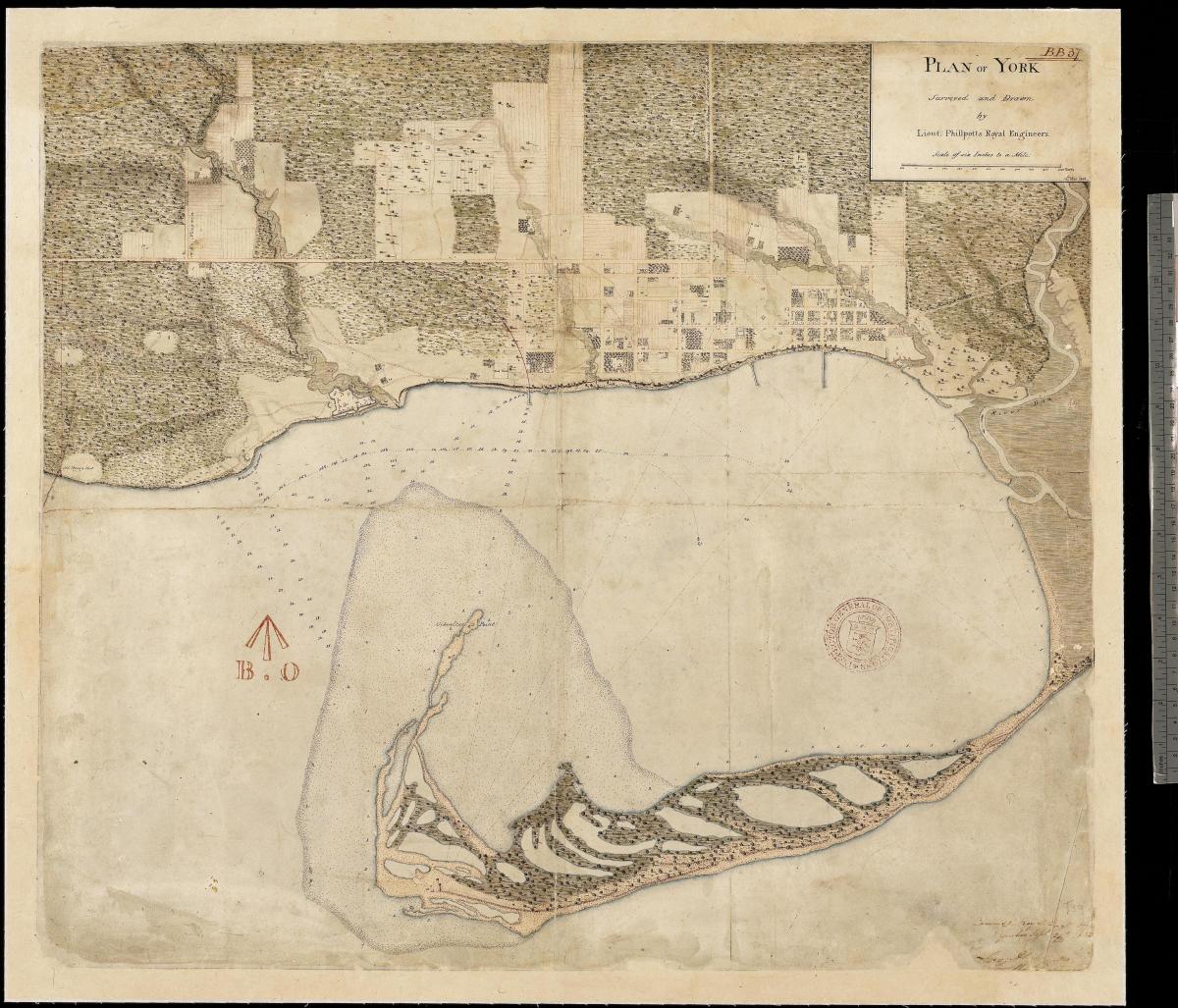 Mapa ng lupain ng York, Toronto ' s unang centure 1787-1884