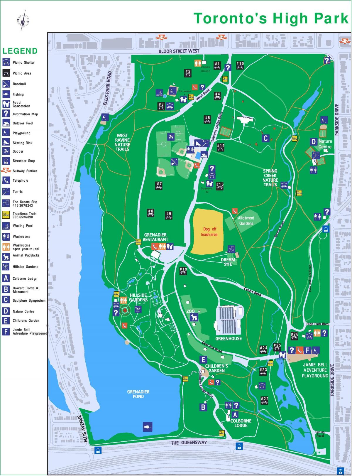 Mapa ng Mataas park alamat Toronto