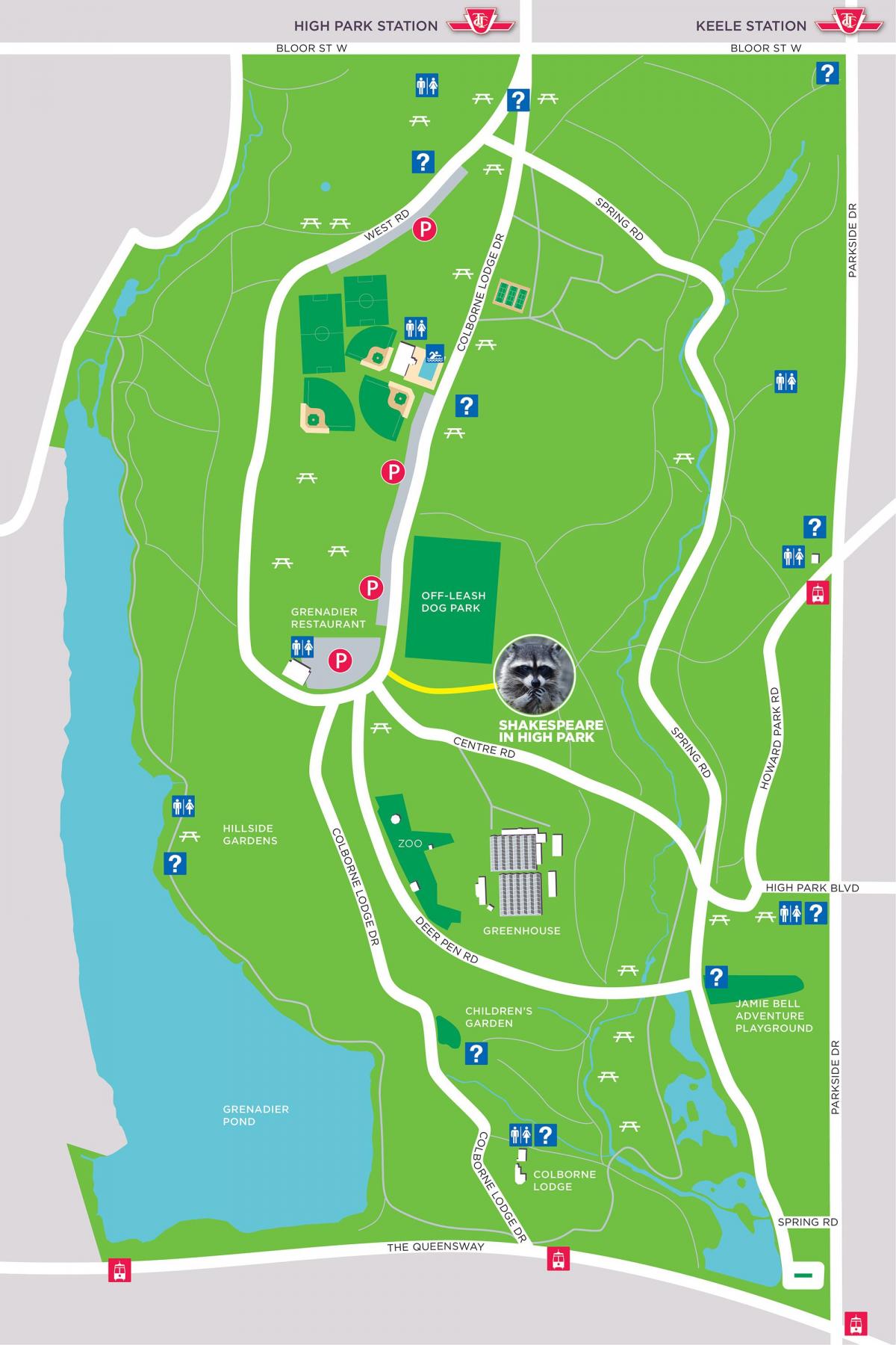 Mapa ng Mataas Park Toronto