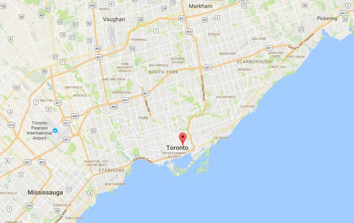 Mapa ng Lumot Park distrito Toronto