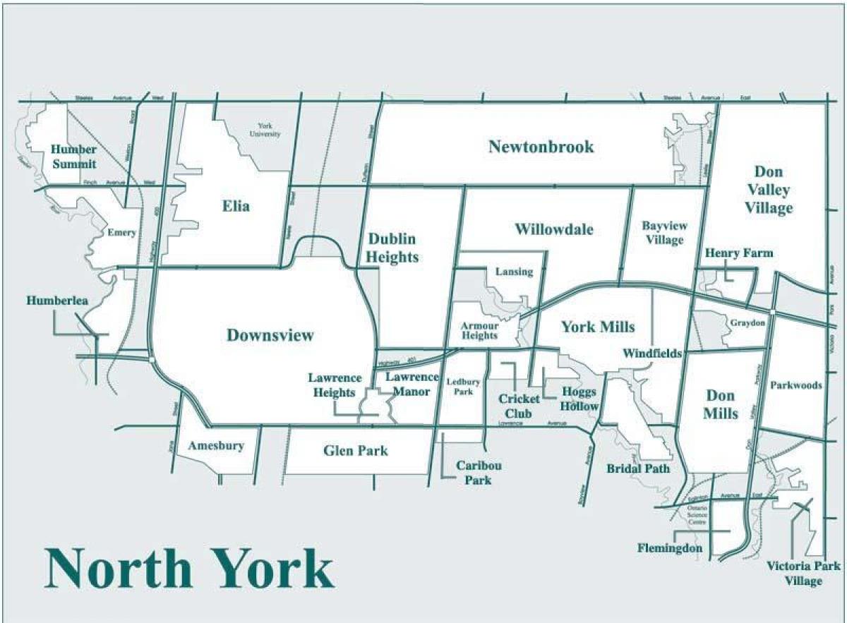 Mapa ng North York
