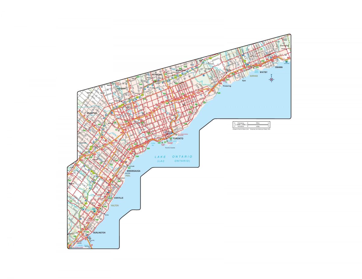Mapa ng opisyal na Kalsada ng Ontario