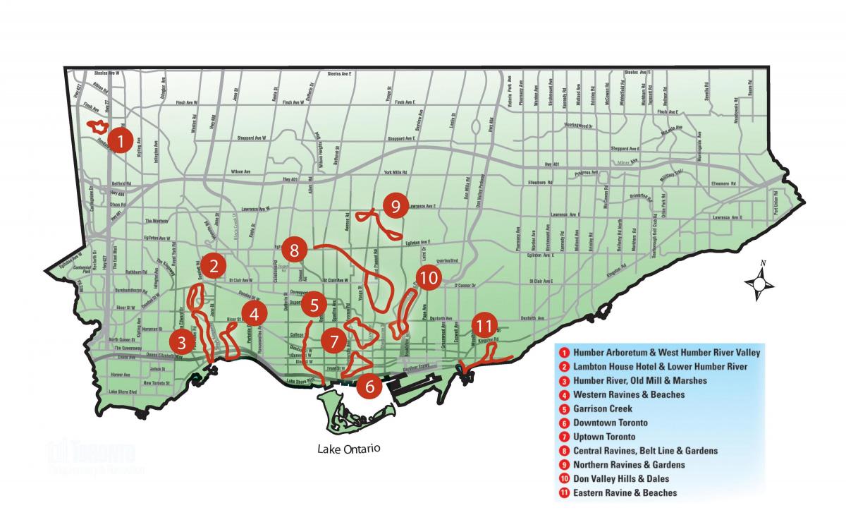 Mapa ng pagtuklas lakad Toronto
