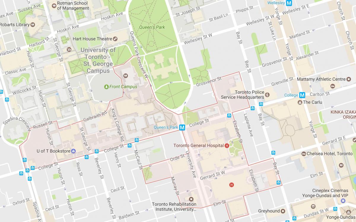 Mapa ng Pagtuklas Distrito kapitbahayan Toronto