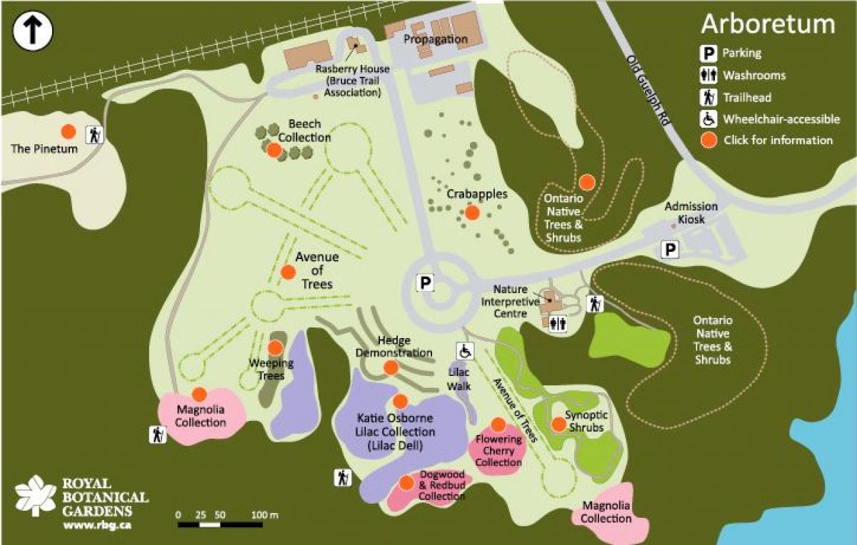Mapa ng RBG Arboretum