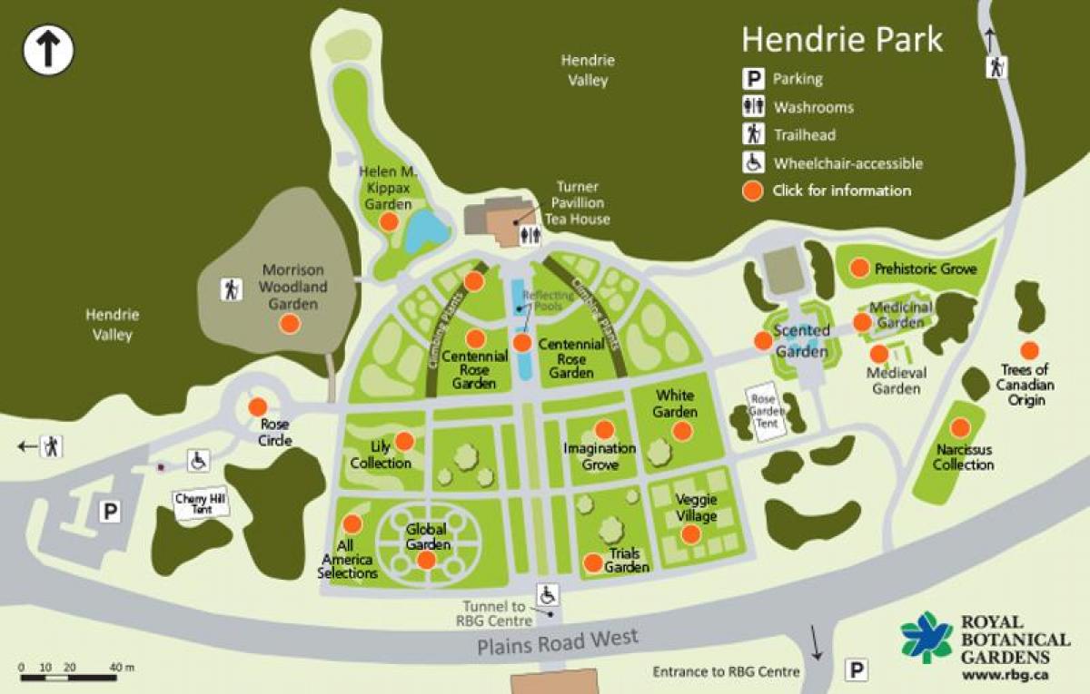 Mapa ng RBG Hendrie Park