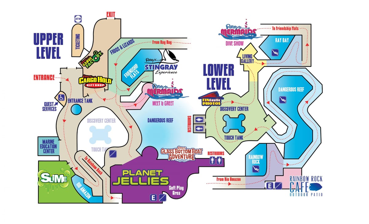 Mapa ng Ripley ' s aquarium