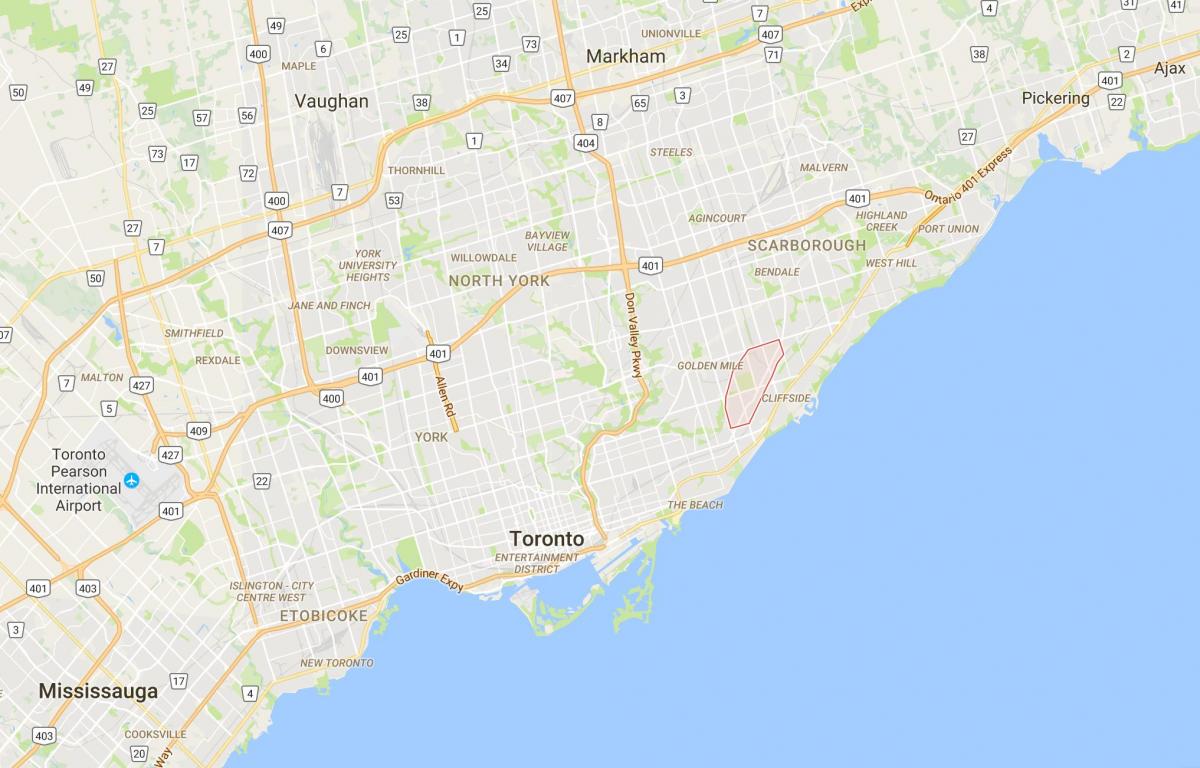 Mapa ng Scarborough Junctiondistrict Toronto