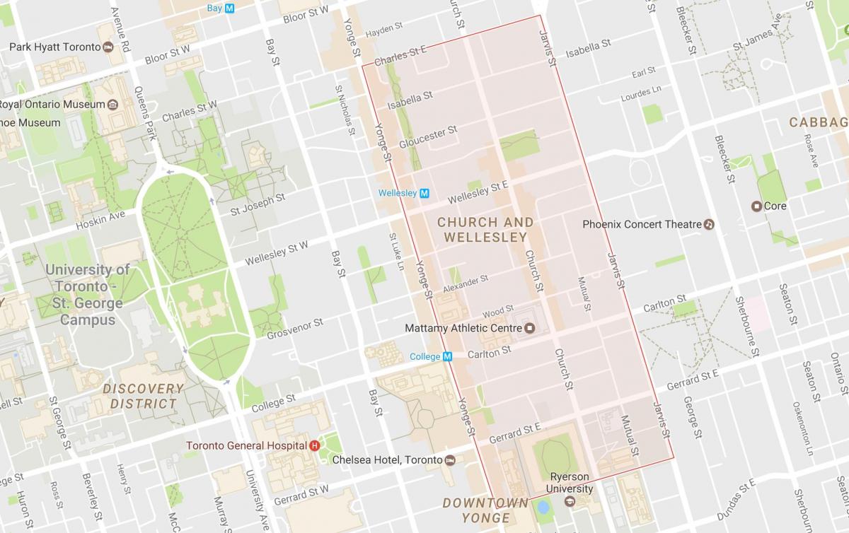 Mapa ng Simbahan at Pamamahala ng mga kapitbahayan Toronto
