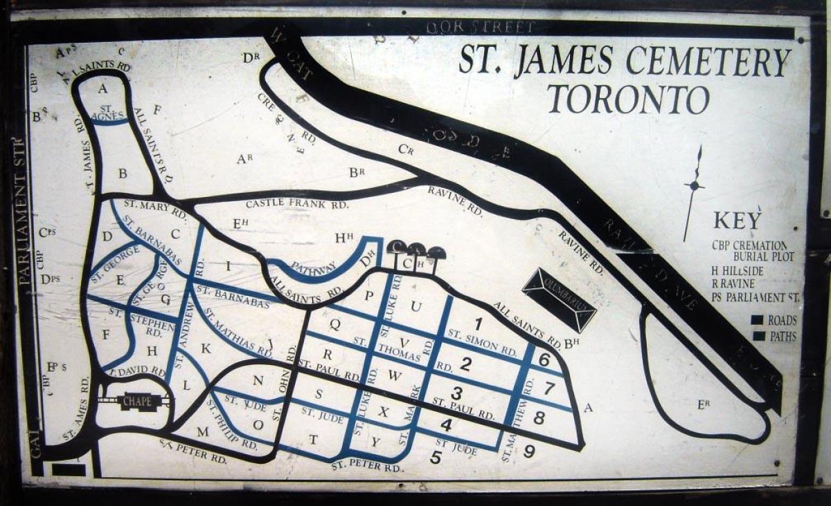 Mapa ng St James sementeryo