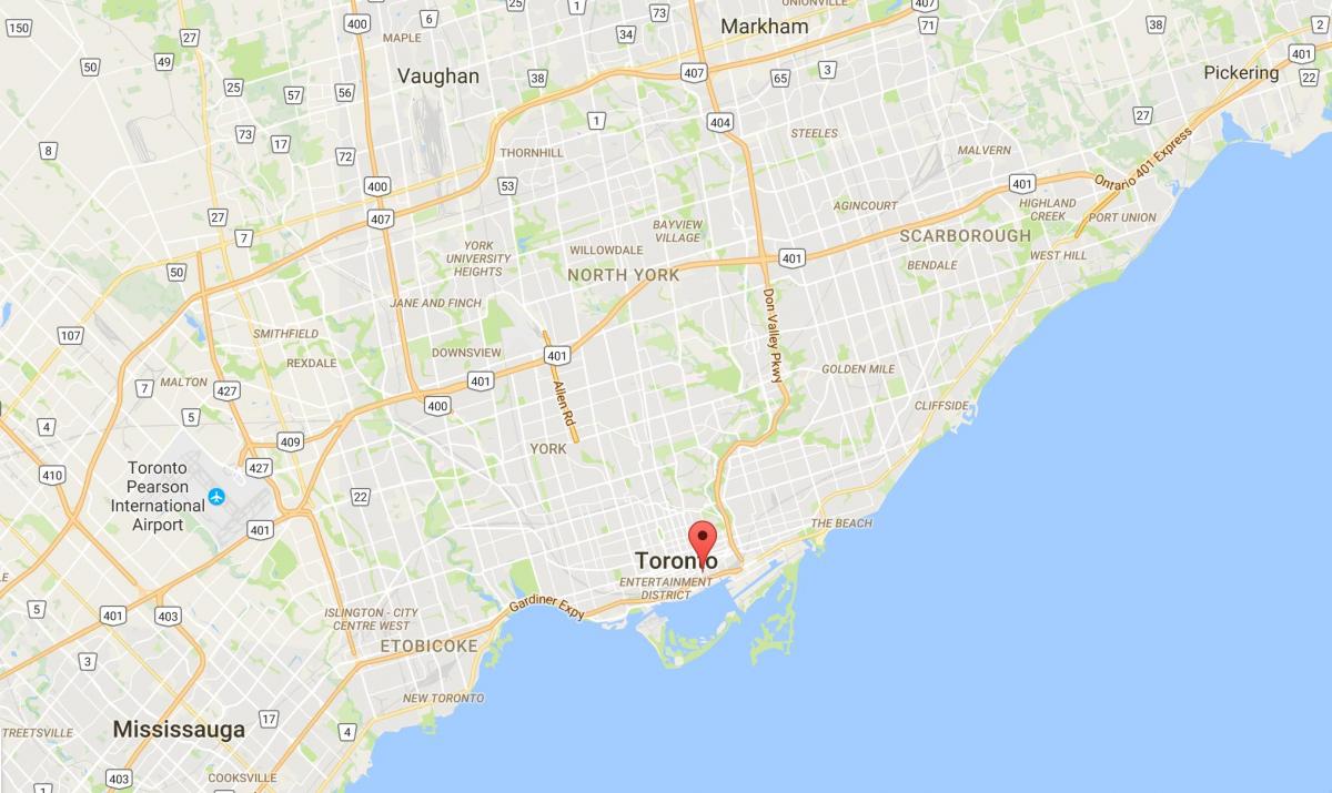 Mapa ng St. Lawrence distrito Toronto