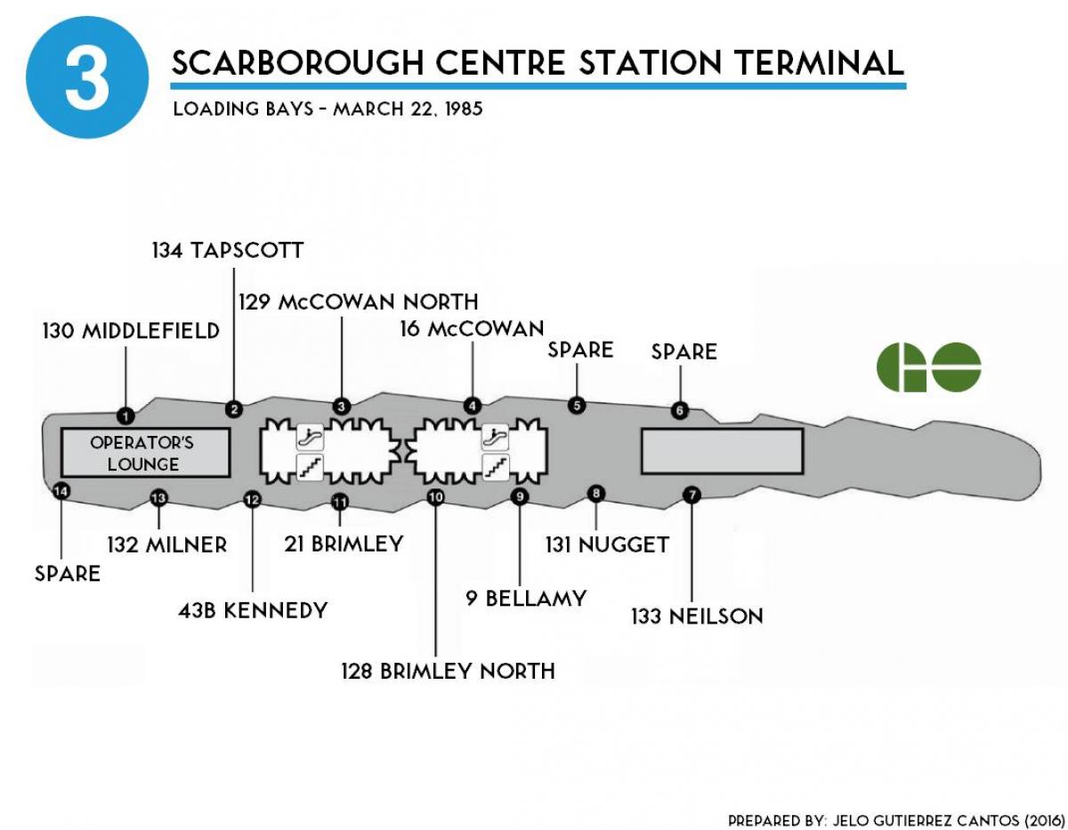 Mapa ng Toronto Scarborough centre station terminal