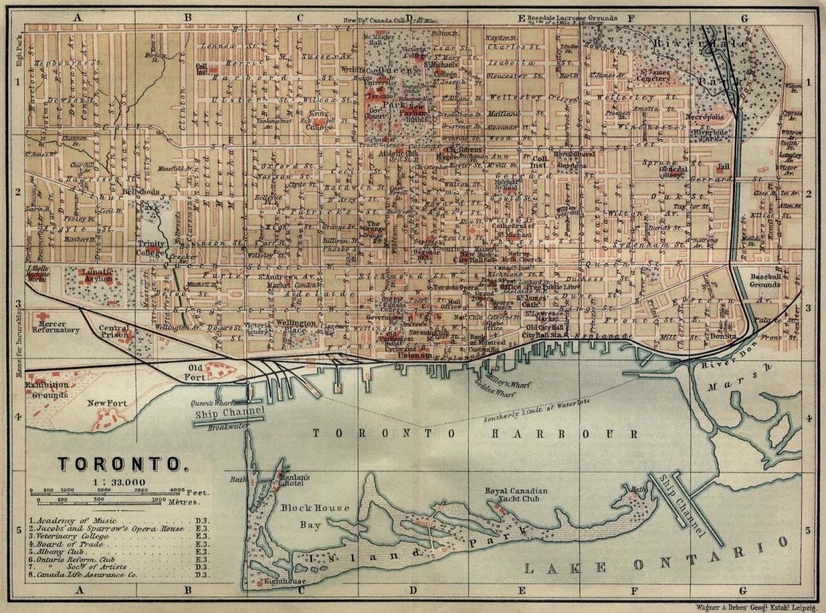 Mapa ng Toronto 1894