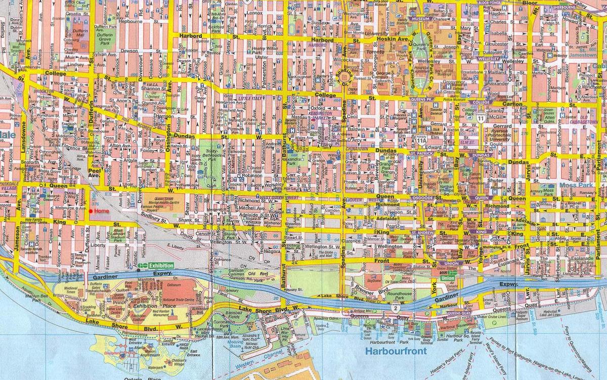 Mapa ng Lungsod ng Toronto Canada